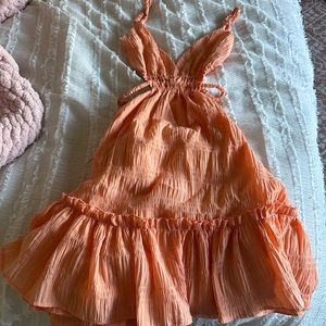 orange mini dress. NEVER WORN!!! still has the tags!